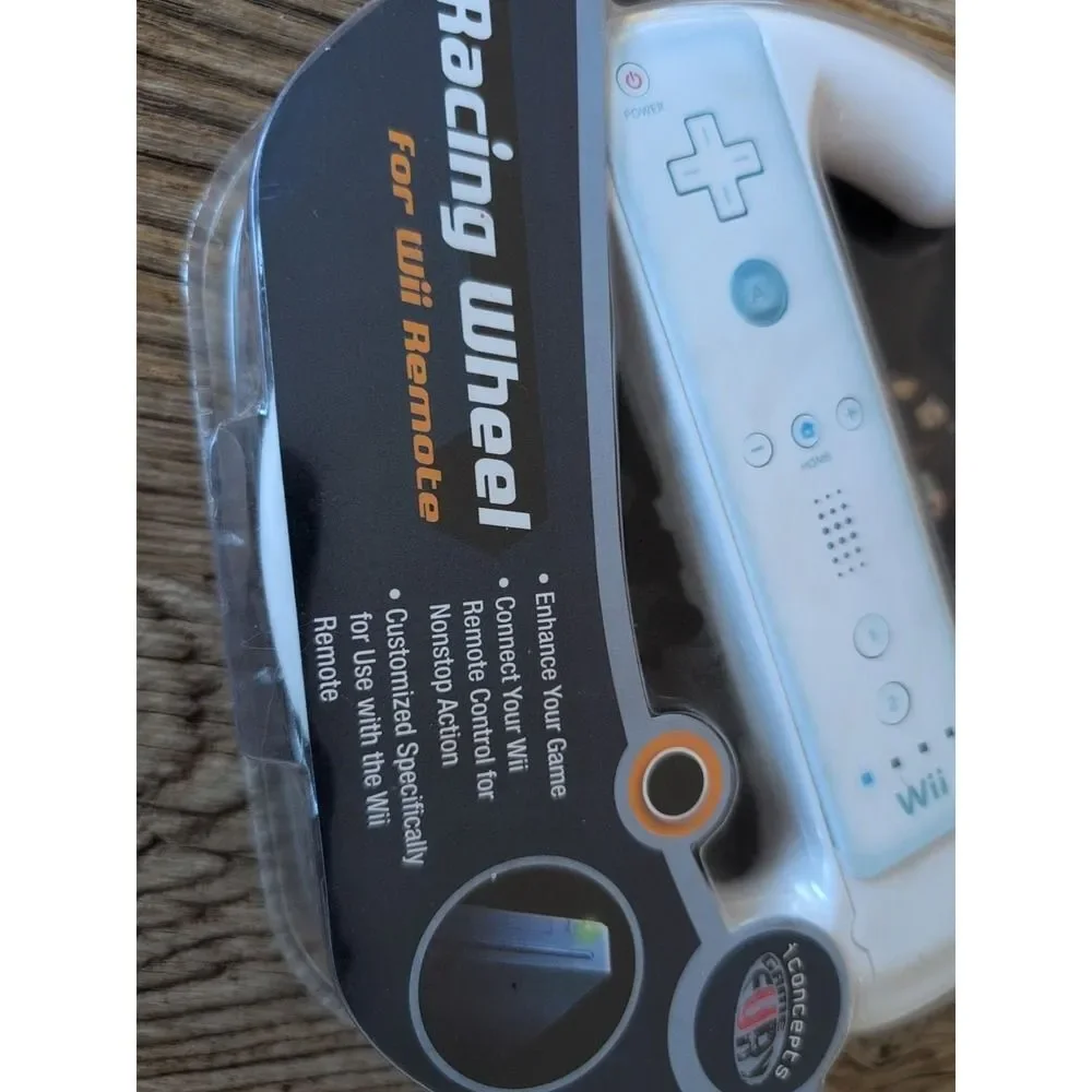 Nintendo Wii Racing Wheel for Wii Remote White New In Box NIB